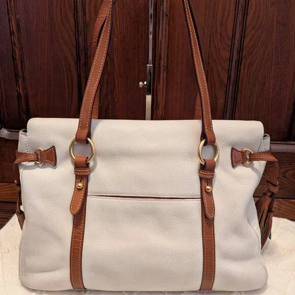 Vintage Dooney & Bourke Chalk/White Florentine Smith Bag - Picture 3 of 12
